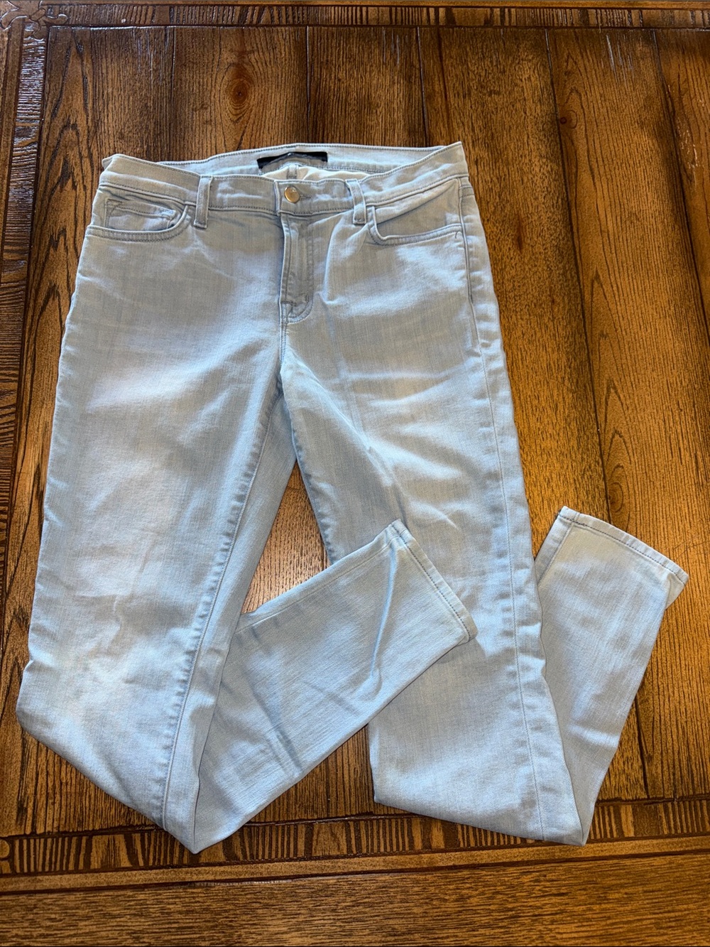 J Brand Journey Mid Rise Light Wash Skinny Jeans